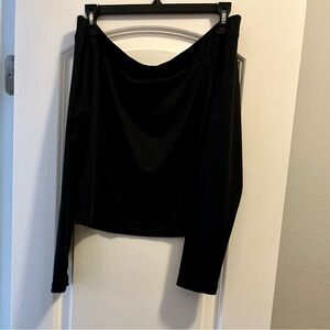 Elegant Black One-Shoulder Blouse